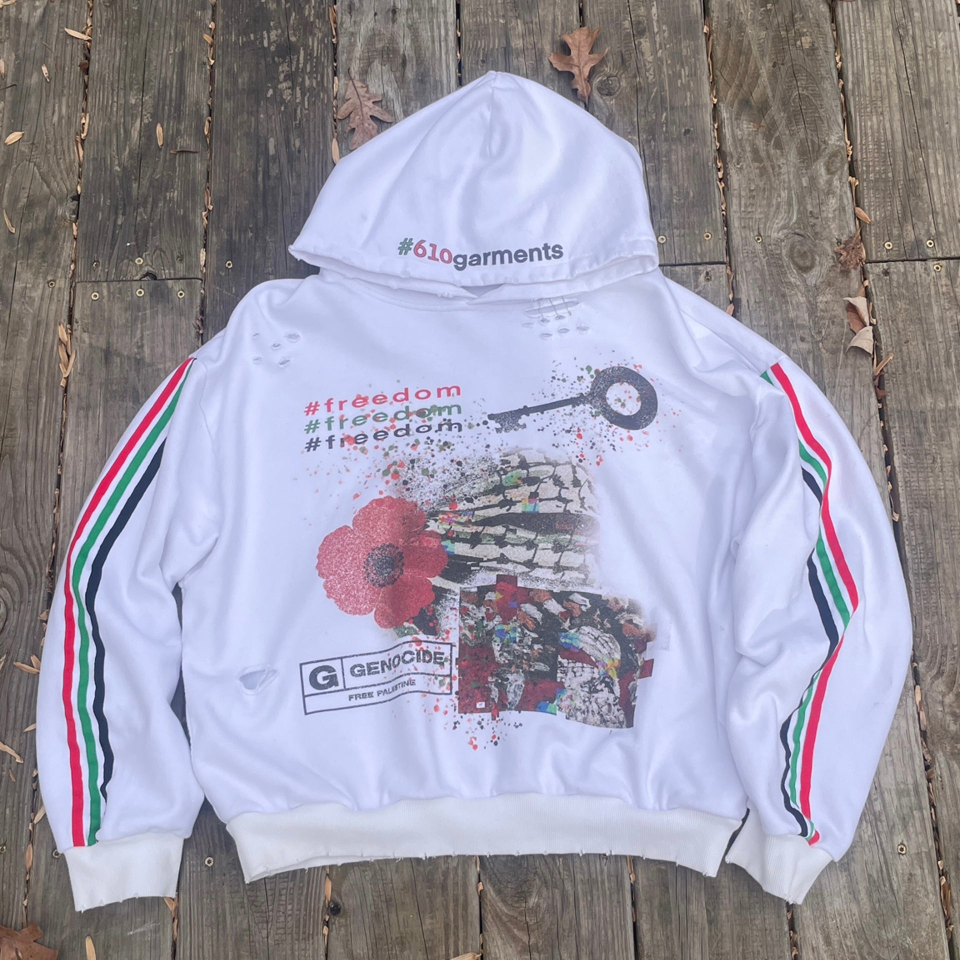 KEY TO FREEDOM HOODIE - WHITE
