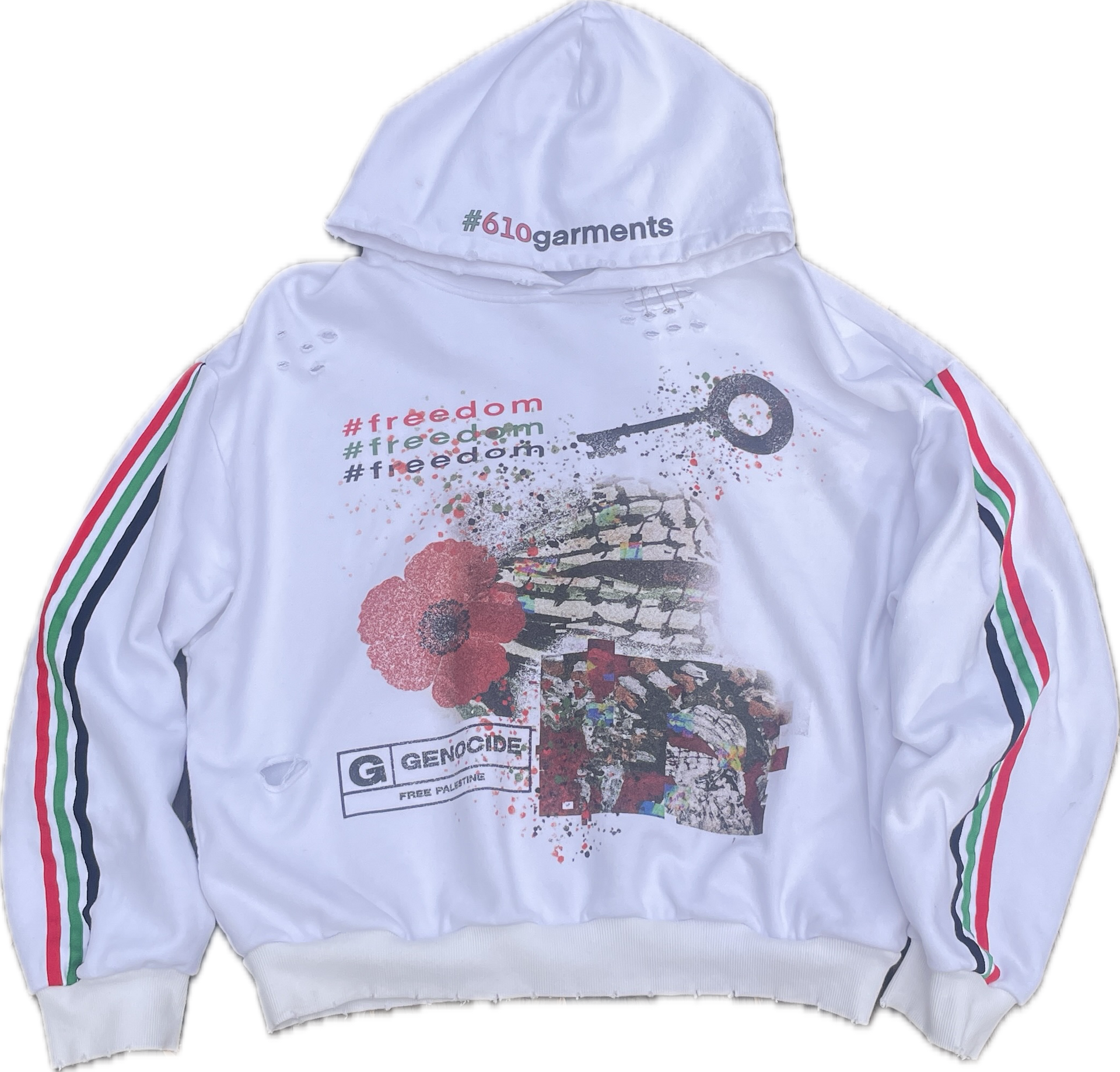 KEY TO FREEDOM HOODIE - WHITE